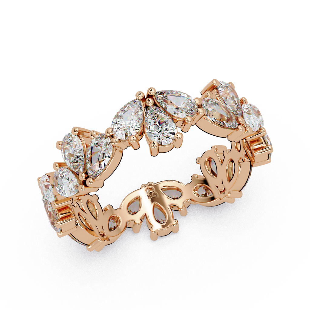 Pear Cut Diamond Eternity Band Ladies Ring