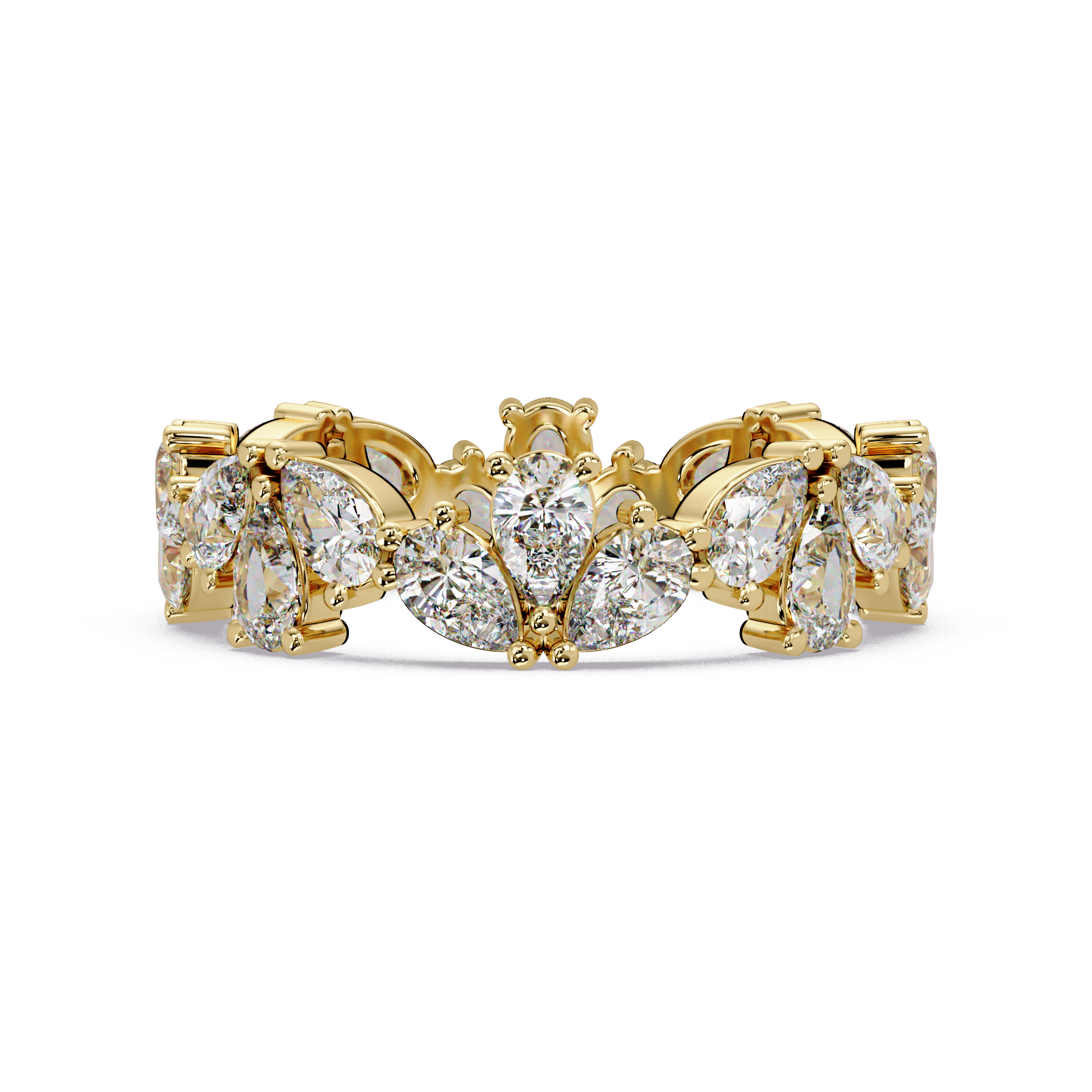 Pear Cut Diamond Eternity Band Ladies Ring