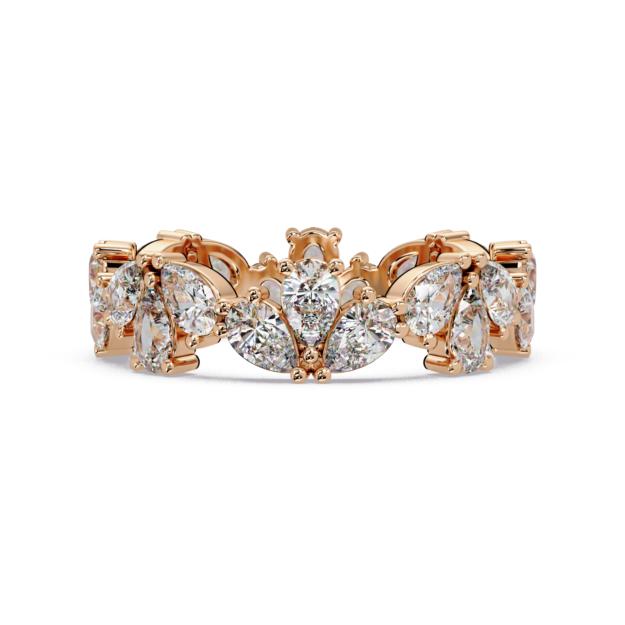 Pear Cut Diamond Eternity Band Ladies Ring