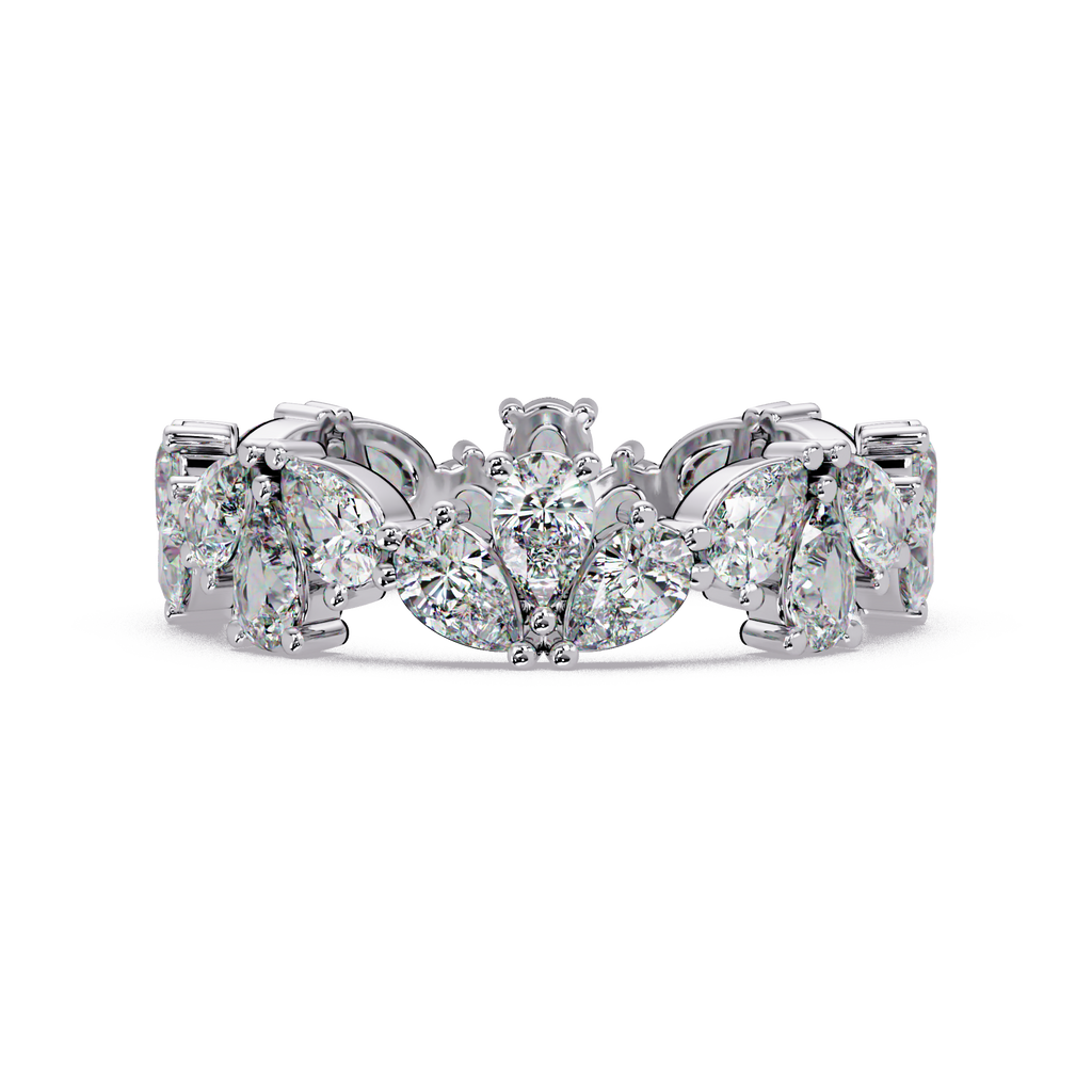 Pear Cut Diamond Eternity Band Ladies Ring