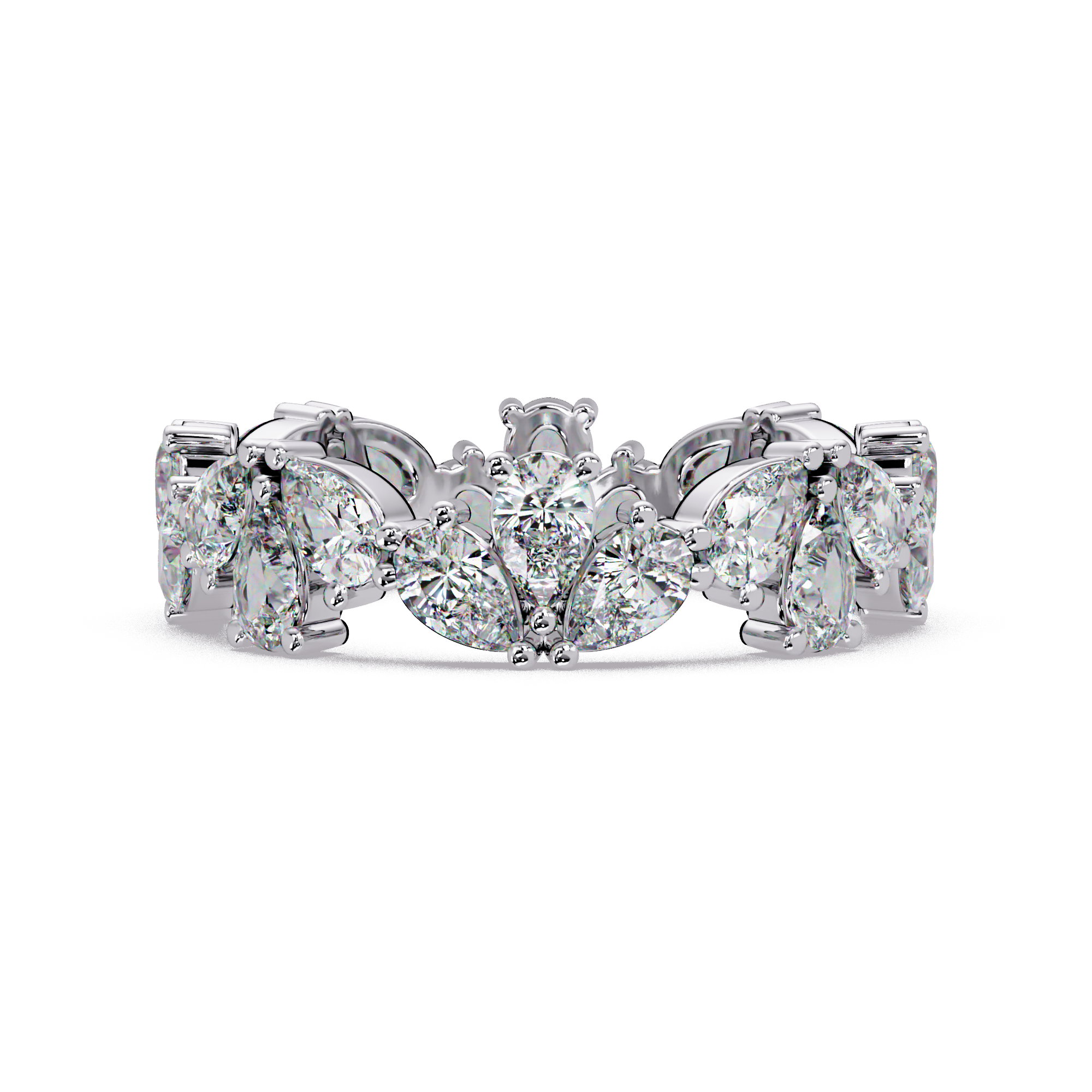 Pear Cut Diamond Eternity Band Ladies Ring