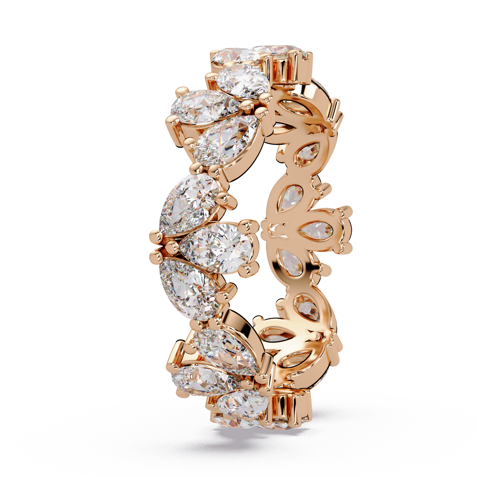 Pear Cut Diamond Eternity Band Ladies Ring