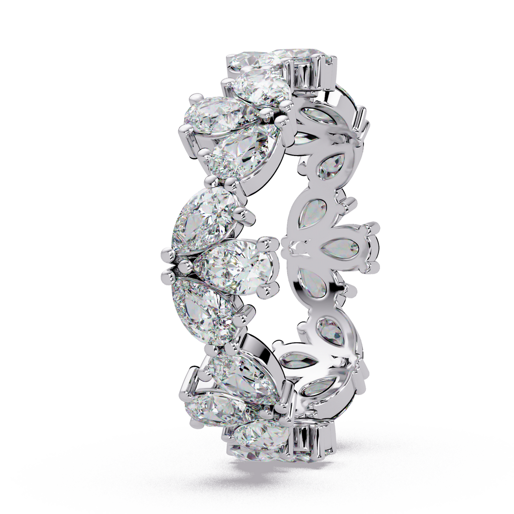 Pear Cut Diamond Eternity Band Ladies Ring