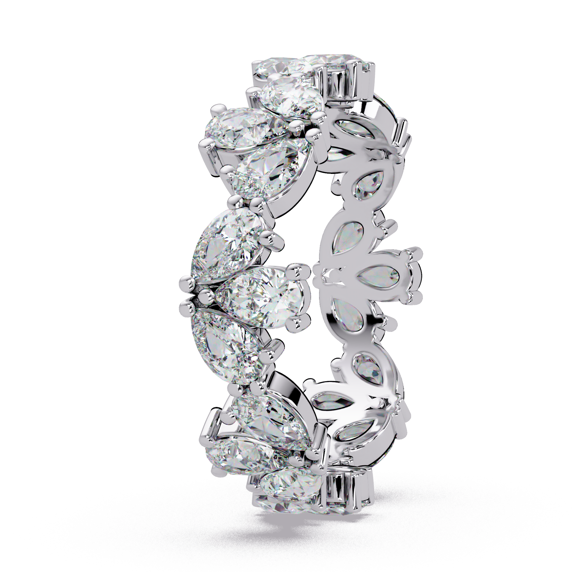 Pear Cut Diamond Eternity Band Ladies Ring