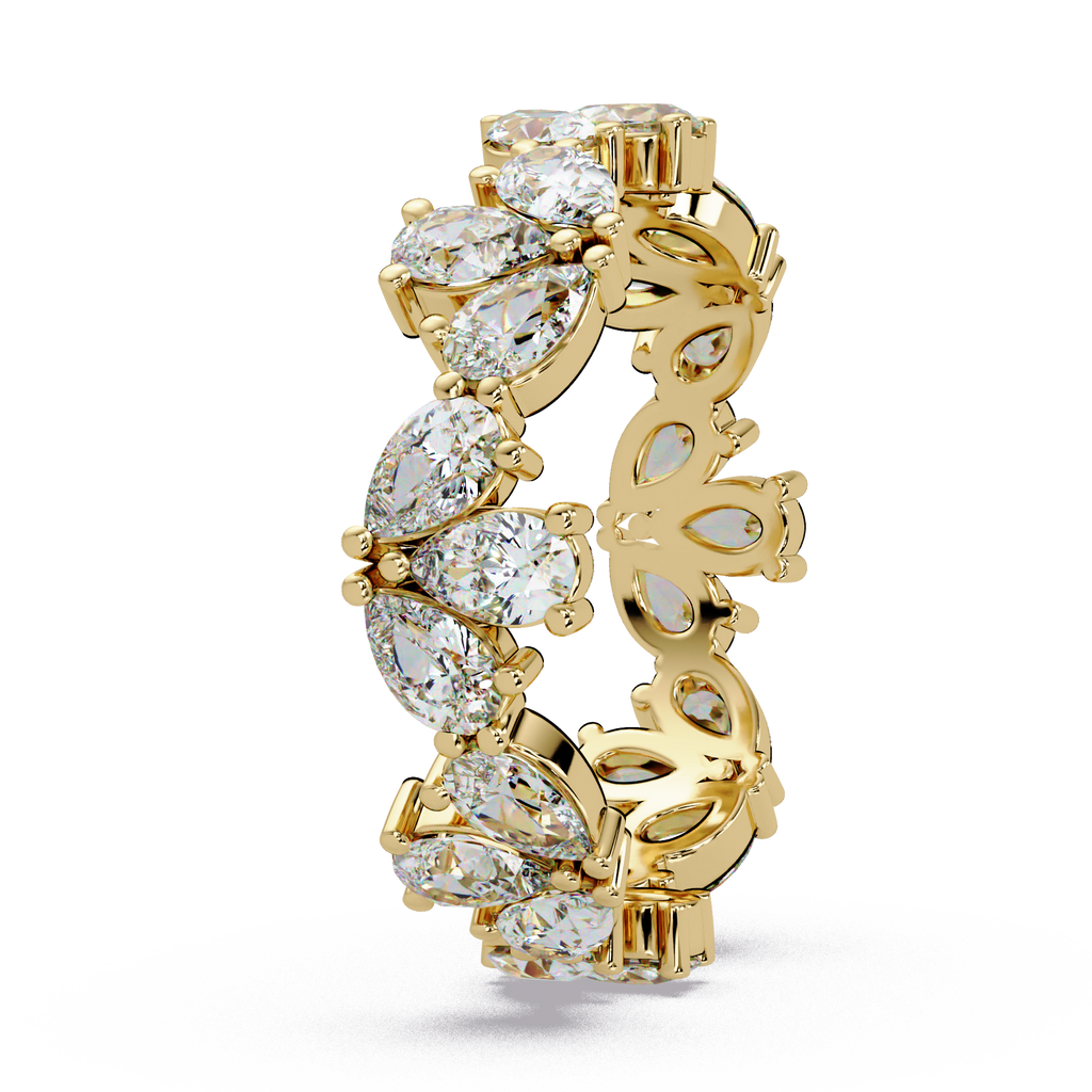 Pear Cut Diamond Eternity Band Ladies Ring