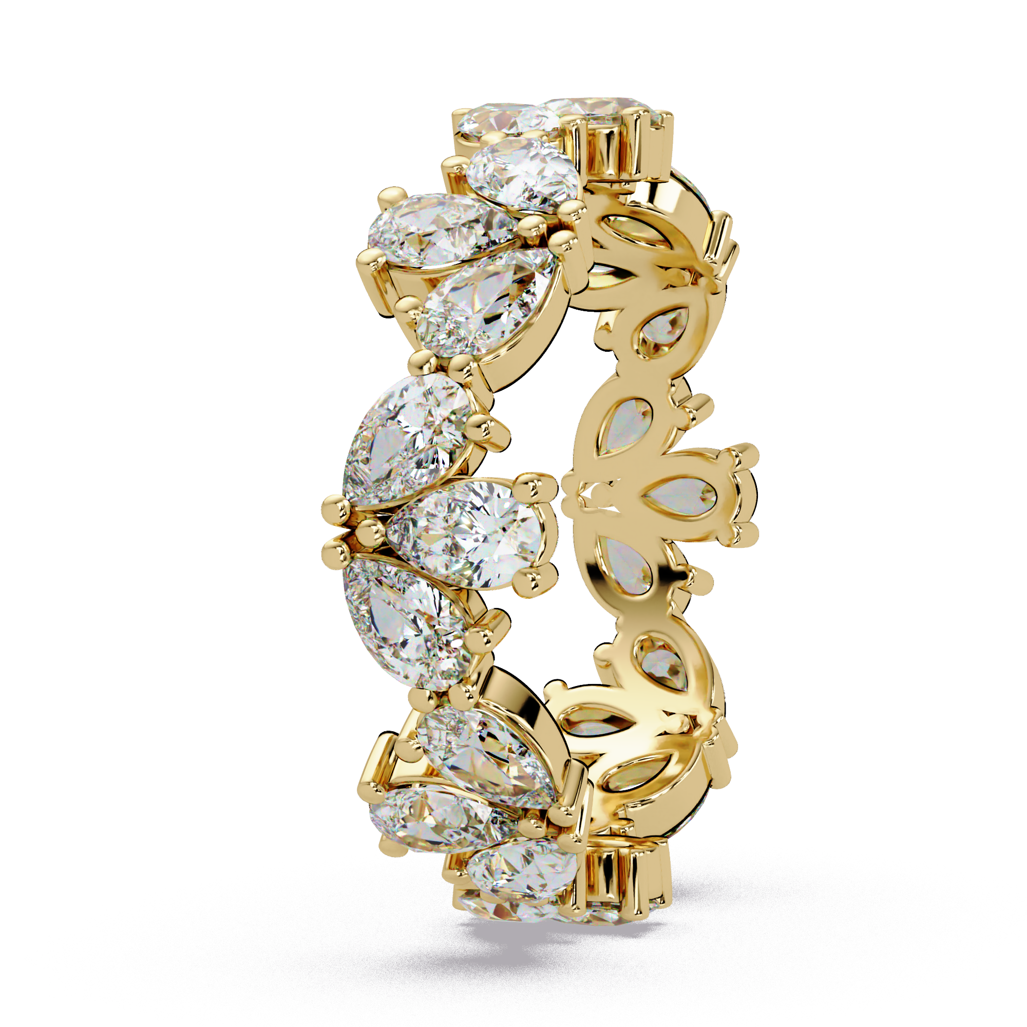 Pear Cut Diamond Eternity Band Ladies Ring