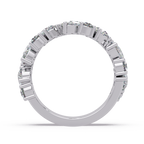 Pear and Round Cut Diamond Alternating Band Ladies Ring