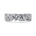 Pear and Round Cut Diamond Alternating Band Ladies Ring