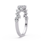 Delicate Graduated Round Cut Diamond Band Ladies Ring