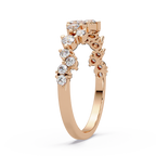 Delicate Graduated Round Cut Diamond Band Ladies Ring