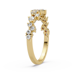 Delicate Graduated Round Cut Diamond Band Ladies Ring