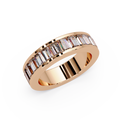Baguette Straight Cut Diamond Ladies Ring