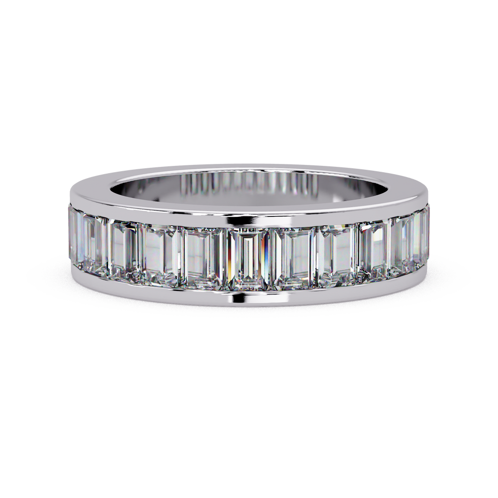 Baguette Straight Cut Diamond Ladies Ring