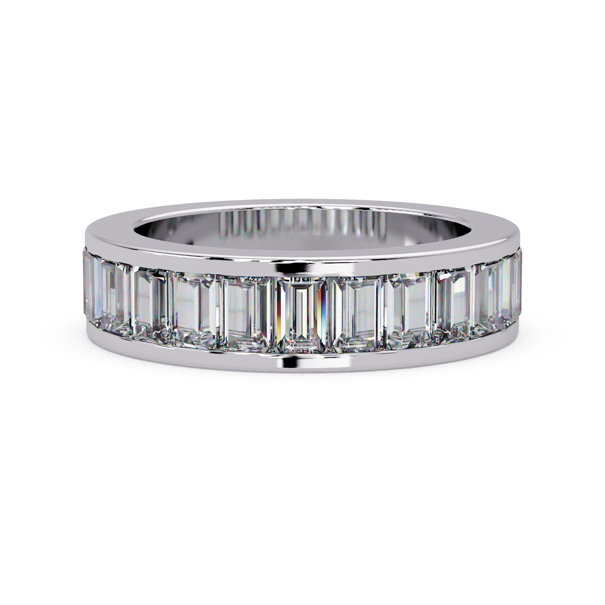 Baguette Straight Cut Diamond Ladies Ring