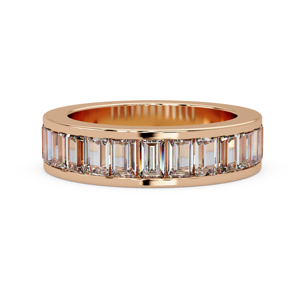 Baguette Straight Cut Diamond Ladies Ring