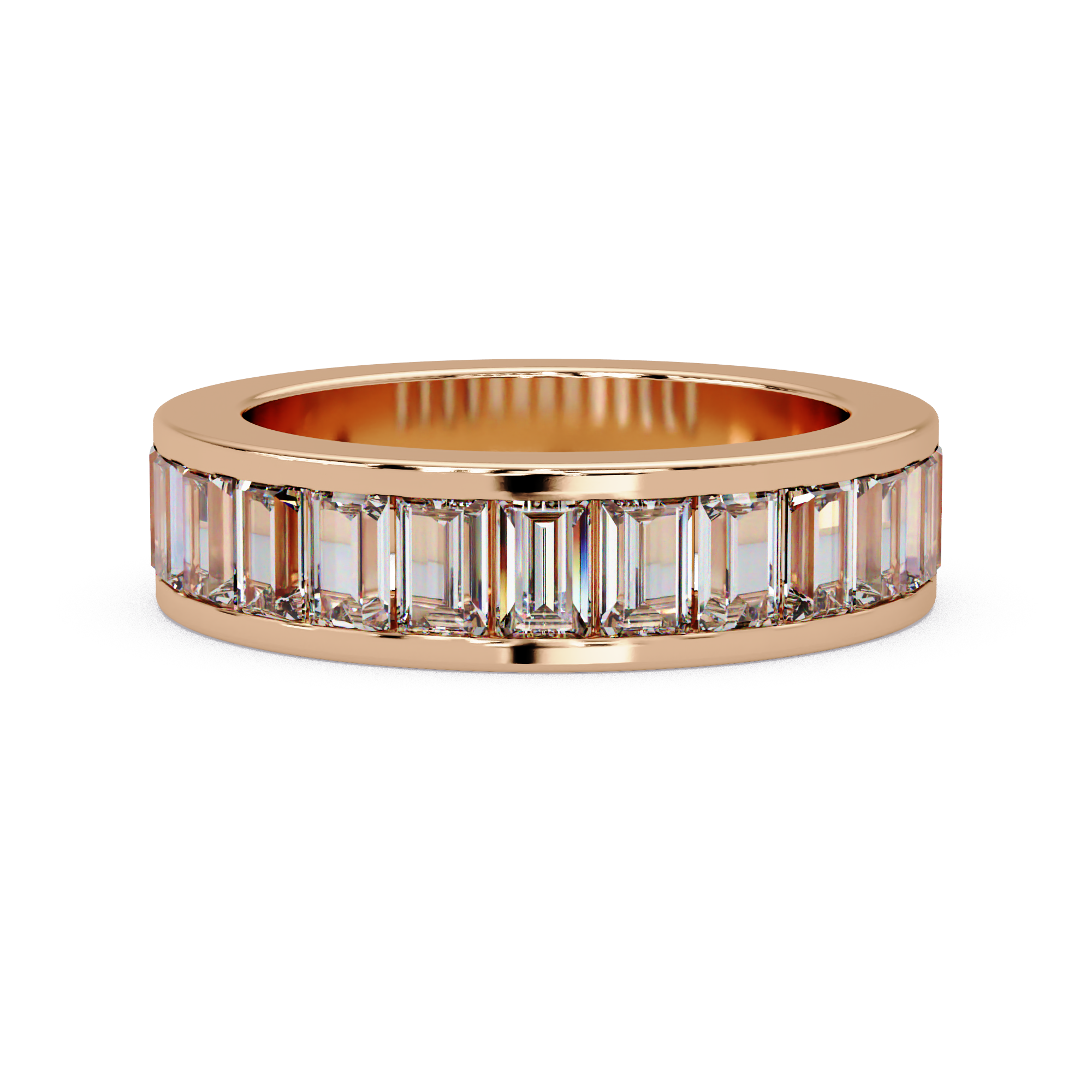 Baguette Straight Cut Diamond Ladies Ring