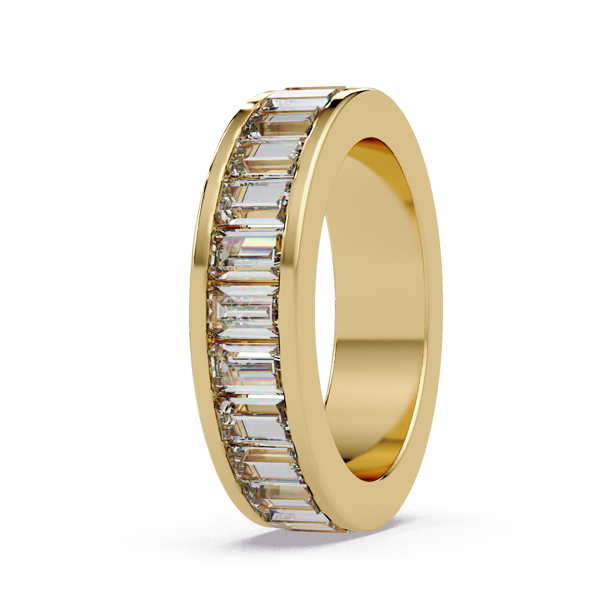 Baguette Straight Cut Diamond Ladies Ring