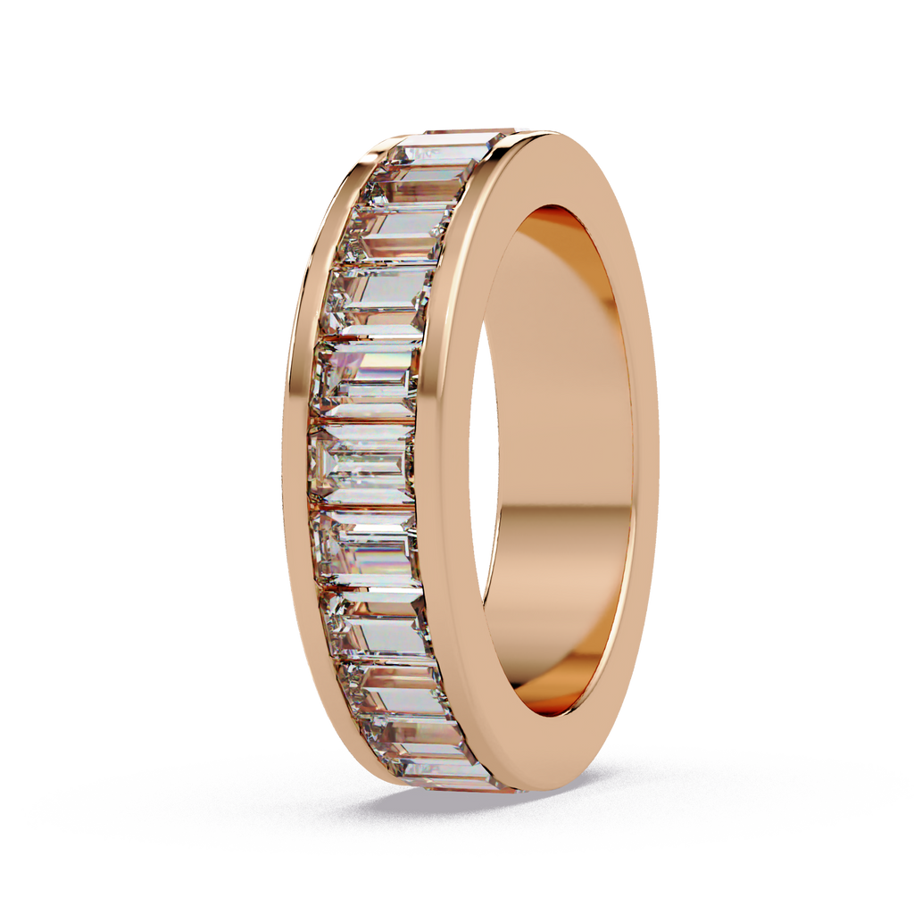 Baguette Straight Cut Diamond Ladies Ring