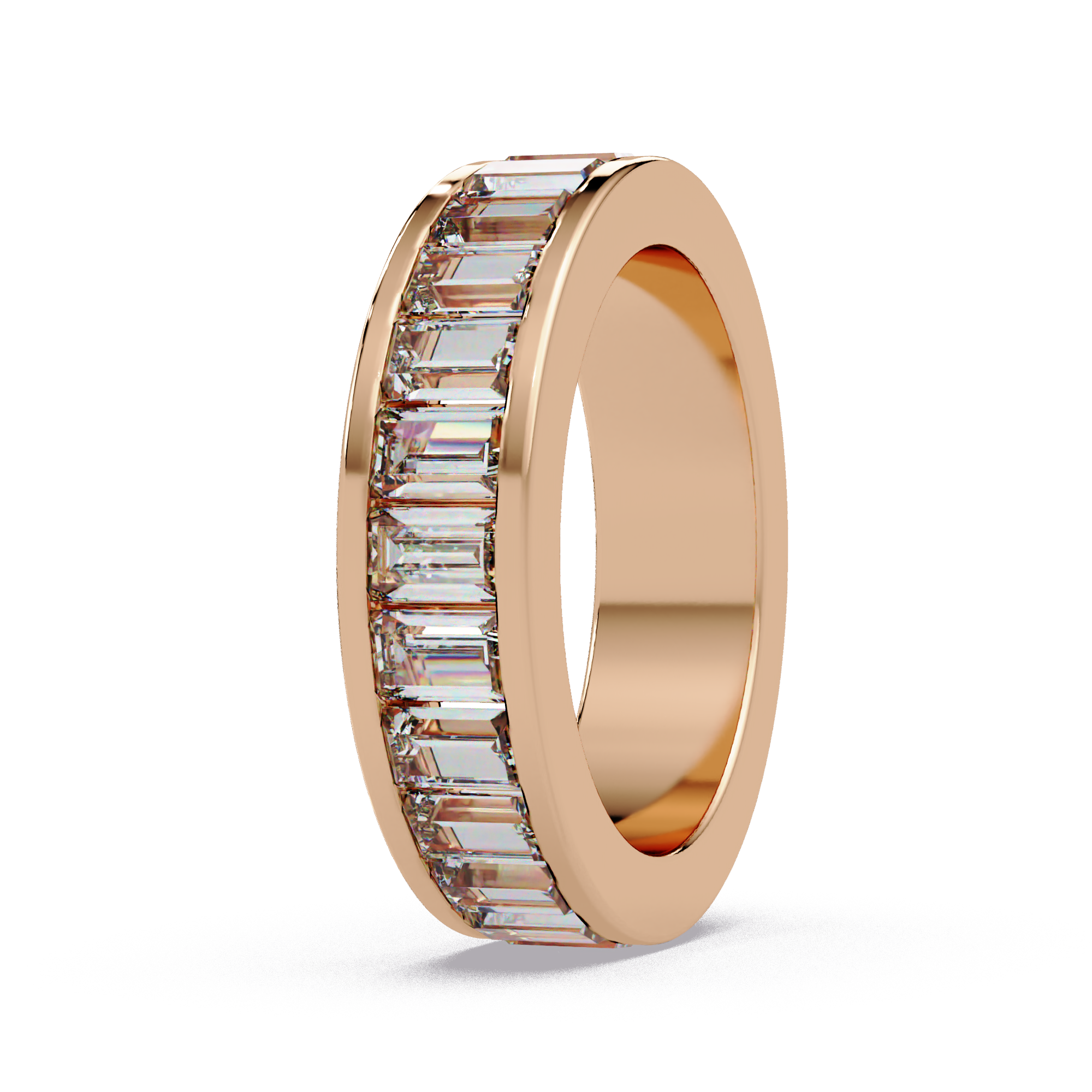 Baguette Straight Cut Diamond Ladies Ring