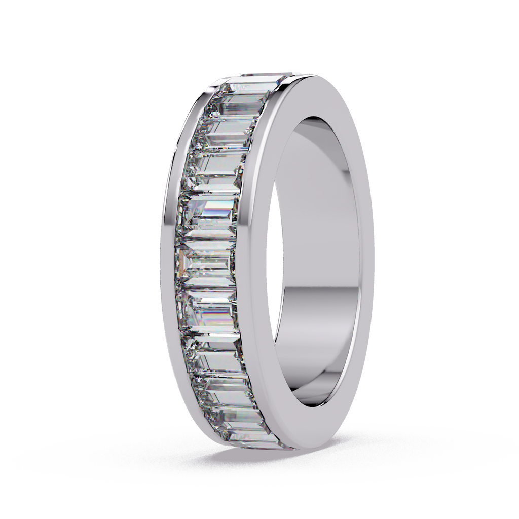 Baguette Straight Cut Diamond Ladies Ring