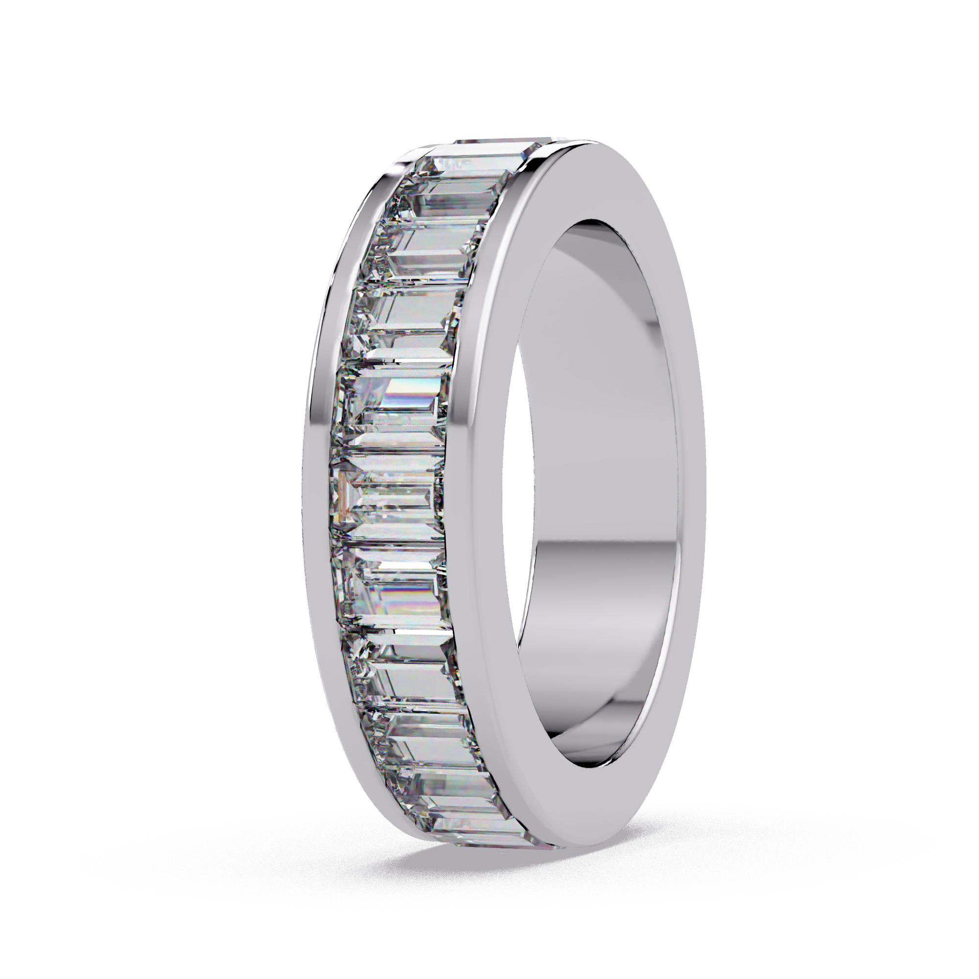 Baguette Straight Cut Diamond Ladies Ring