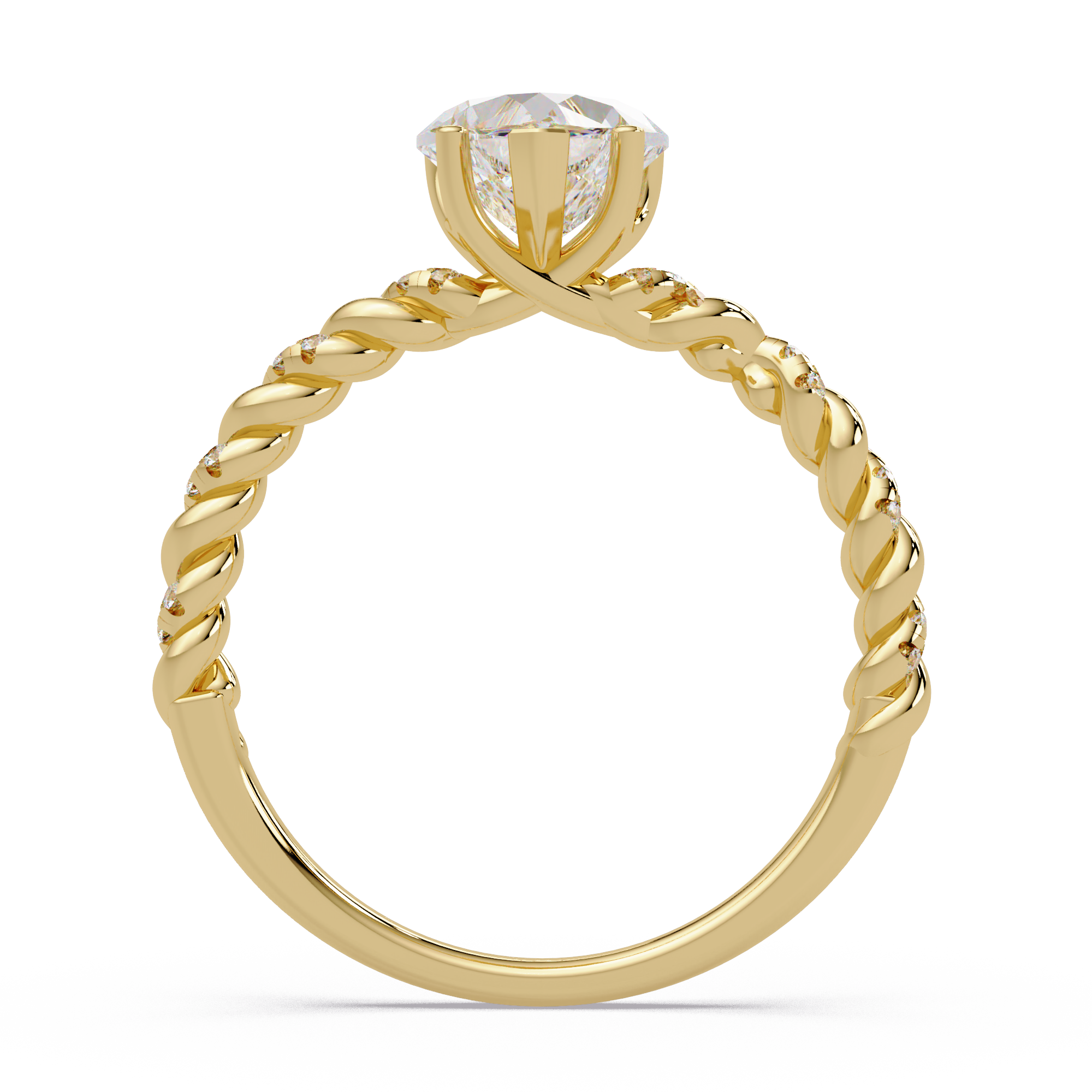Heart & Round Cut Diamond Ladies Ring