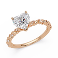 Heart & Round Cut Diamond Ladies Ring