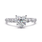 Heart & Round Cut Diamond Ladies Ring