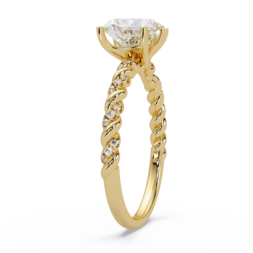 Heart & Round Cut Diamond Ladies Ring
