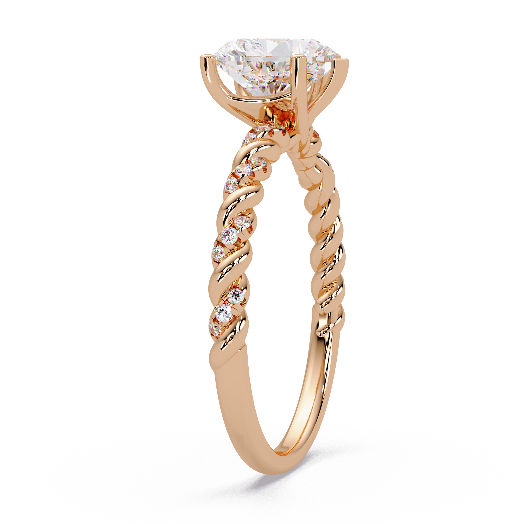 Heart & Round Cut Diamond Ladies Ring