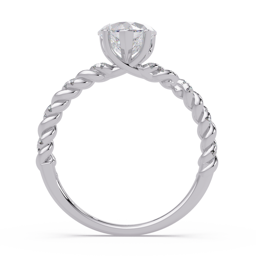 Heart & Round Cut Diamond Ladies Ring