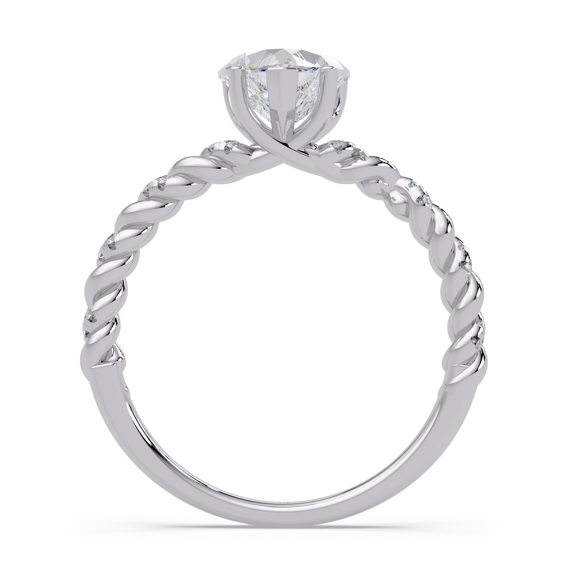 Heart & Round Cut Diamond Ladies Ring