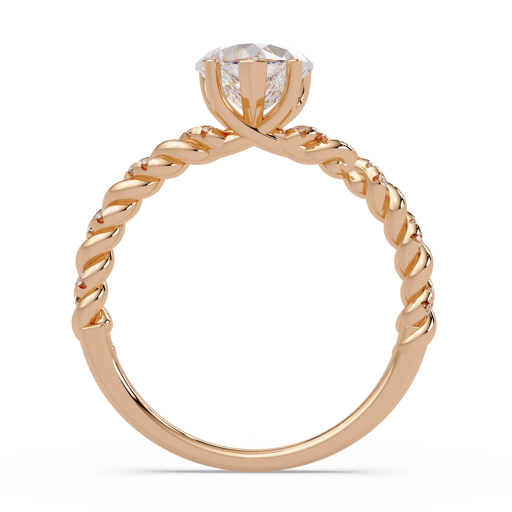 Heart & Round Cut Diamond Ladies Ring