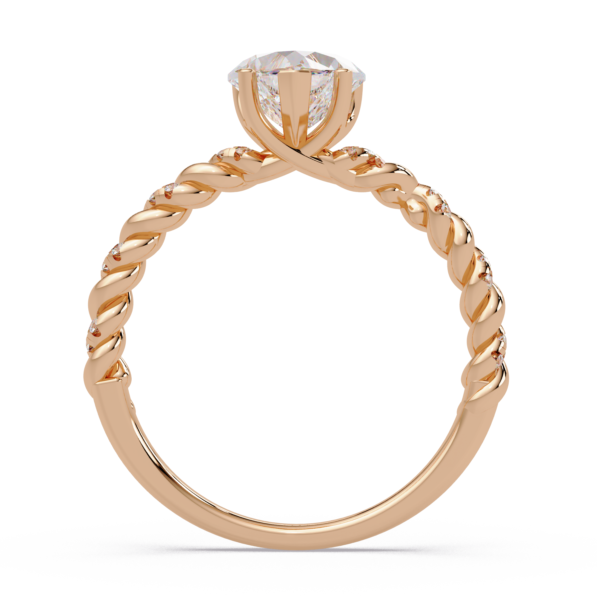 Heart & Round Cut Diamond Ladies Ring