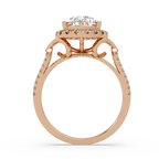 Pear & Round Cut Diamond Ladies Ring
