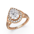 Pear & Round Cut Diamond Ladies Ring