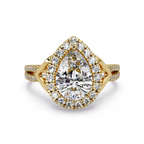 Pear & Round Cut Diamond Ladies Ring