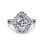 Pear & Round Cut Diamond Ladies Ring