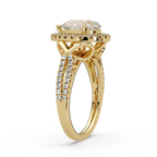 Pear & Round Cut Diamond Ladies Ring
