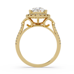 Pear & Round Cut Diamond Ladies Ring