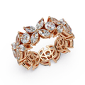 Marquise & Round Cut Diamond Ladies Ring