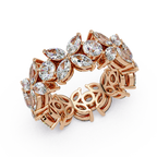 Marquise & Round Cut Diamond Ladies Ring