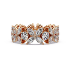Marquise & Round Cut Diamond Ladies Ring
