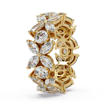 Marquise & Round Cut Diamond Ladies Ring