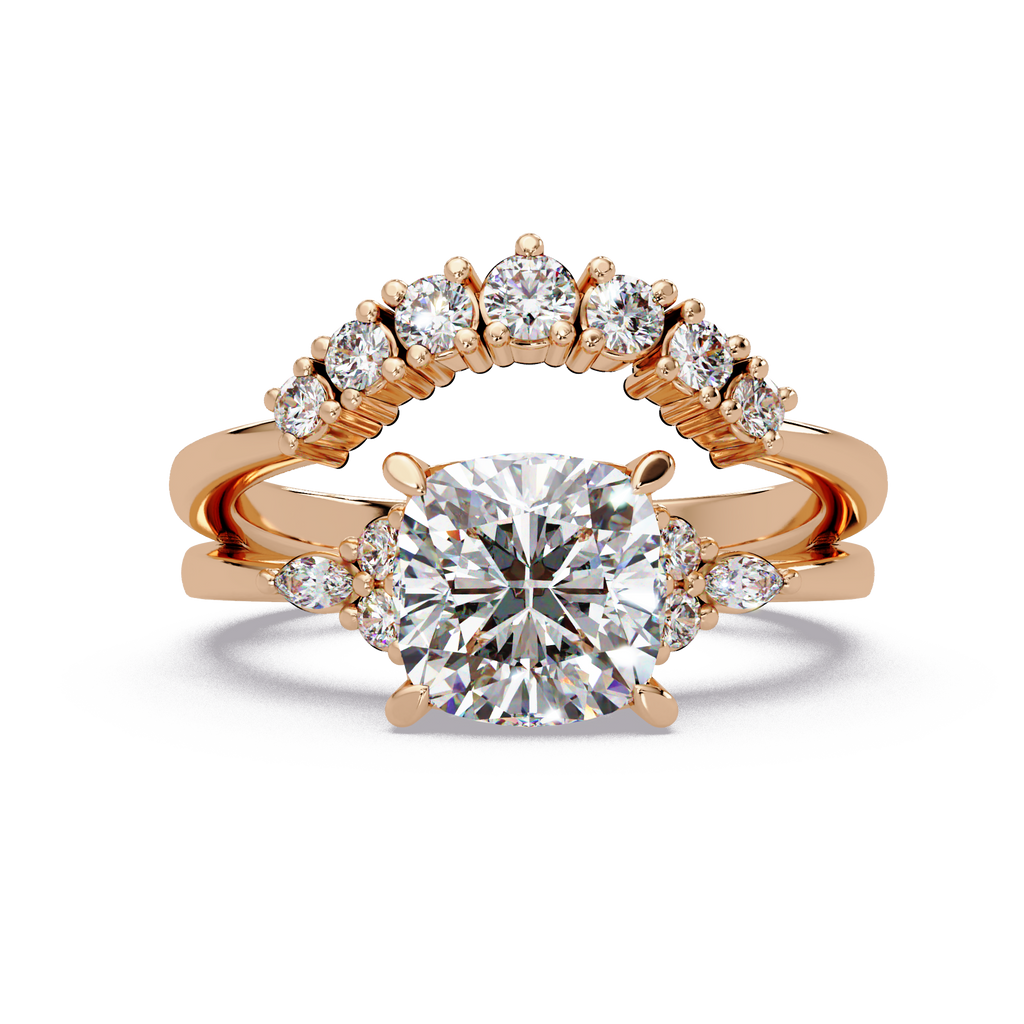 Cushion, Marquise & Round Cut Diamond Ladies Ring