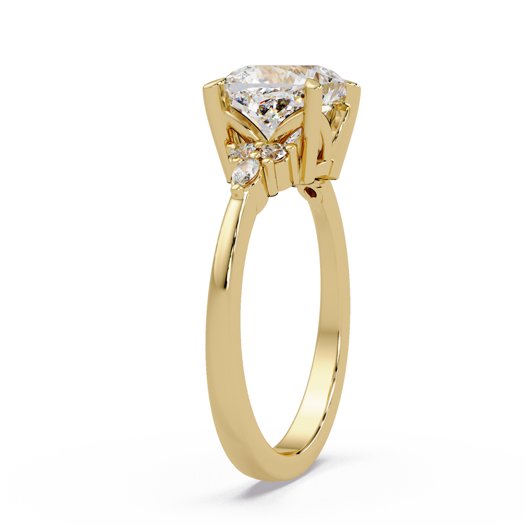 Cushion, Marquise & Round Cut Diamond Ladies Ring