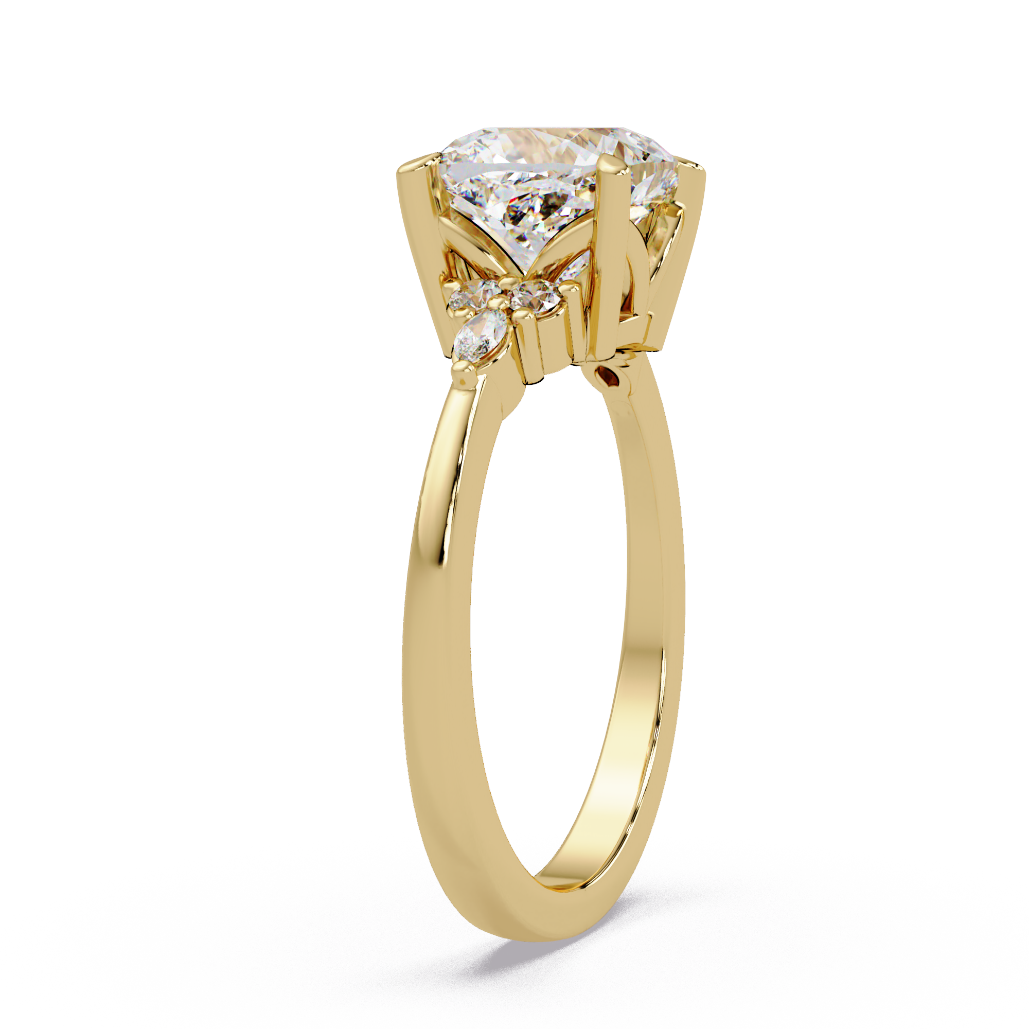 Cushion, Marquise & Round Cut Diamond Ladies Ring
