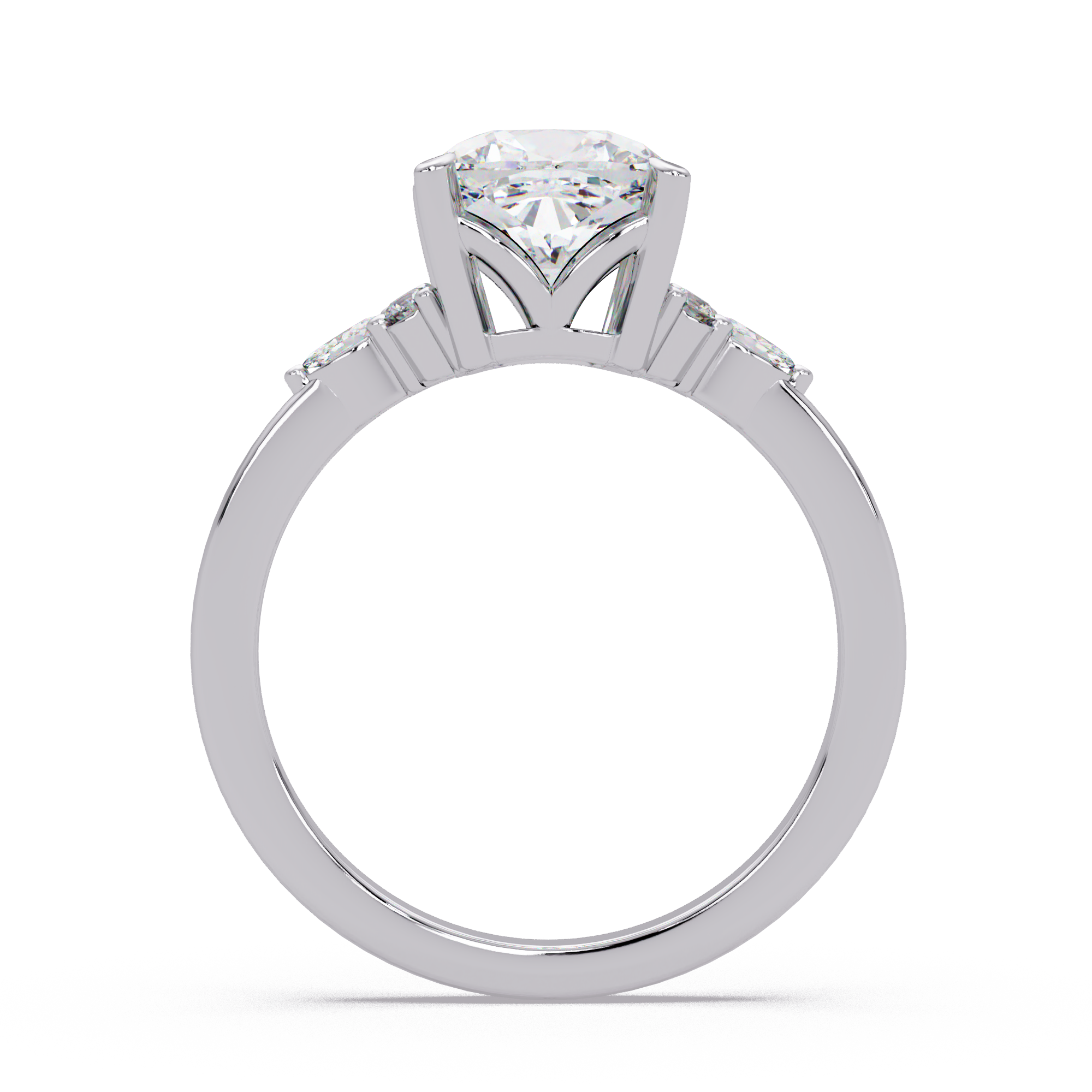 Cushion, Marquise & Round Cut Diamond Ladies Ring