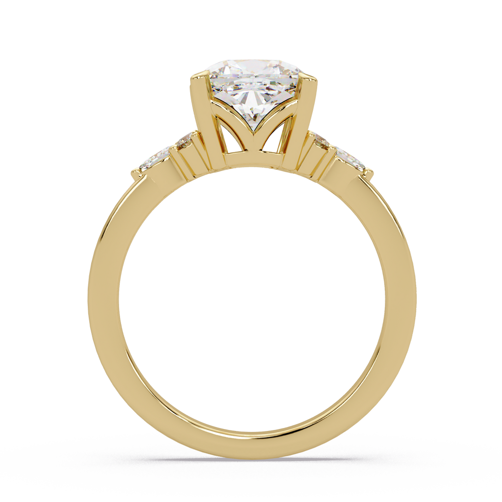 Cushion, Marquise & Round Cut Diamond Ladies Ring
