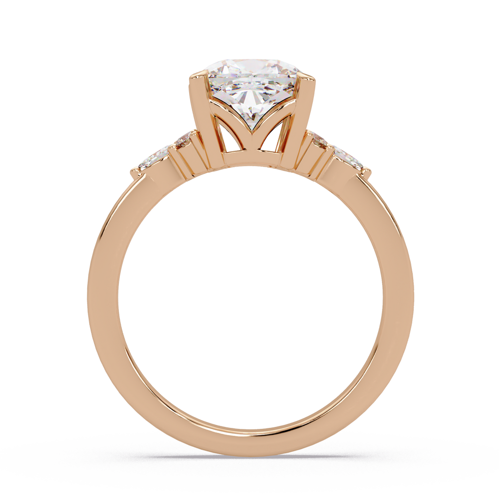 Cushion, Marquise & Round Cut Diamond Ladies Ring